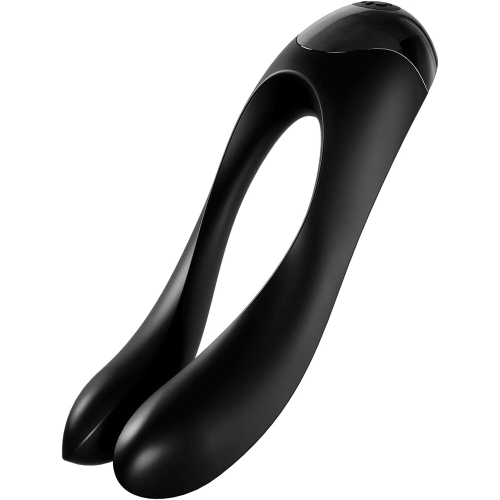 004136x1.jpg Satisfyer Candy Cane Finger Vibrator Black - Image 1