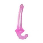 Double Fun Pink Strapless Strap On Dildo - Image 2
