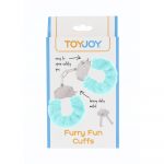 ToyJoy Furry Fun Wrist Cuffs Aqua - Image 2