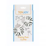 ToyJoy Furry Fun Wrist Cuffs Zebra - Image 2