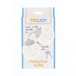 ToyJoy Furry Fun Wrist Cuffs White - Image 2