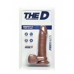 The D Perfect D FIRMSKYN 7 Inch Dildo with Balls Caramel - Image 2