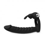 Fun Bunny Teaser Vibrating Rabbit Cock Ring Black - Image 2