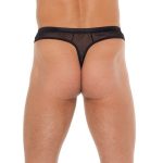 Mens Black Mesh GString - Image 2