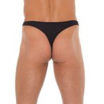 Mens Black GString With Metal Hoop Connectors - Image 2