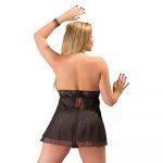 Cottelli Plus Size Halter Neck Babydoll Black - Image 2