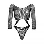 Leg Avenue Top Bodysuit with Thong Black UK 6 to 12 - Image 4