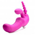 XR Regal Rider Vibrating Silicone Strapless Strap On Triple G Di - Image 2