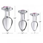 XR Pink Gem Glass Anal Plug Set - Image 3