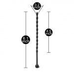 6 Inch Black Silicone Beaded Penis Sound Plug - Image 4