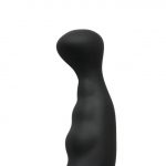 Black Silicone Anal Plug Vibrator with Cock Ring - Image 3