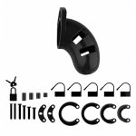 Man Cage 01 Male 3.5 Inch Black Chastity Cage - Image 2