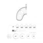 Man Cage 10  Male 3.5 Inch Clear Chastity Cage With Anal Plug - Image 3