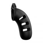 Man Cage 21 Male 4.5 Inch Black Silicone Chastity Cage - Image 2