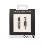 Ouch Magnetic Nipple Clamps Diamond Pin Grey - Image 2