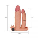 Lovetoy 1 Inch Vibrating Double Pleasure Extender - Image 3