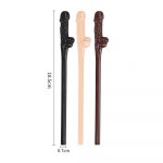 Lovetoy Pack Of 9 Willy Straws Black Brown And Pink - Image 2
