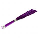 Purple Suede Flogger With Glass Handle And Crystal - Image 3