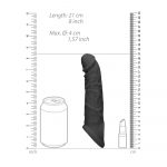 RealRock 8 Inch Penis Sleeve Black - Image 2