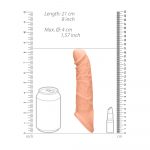 RealRock 8 Inch Penis Sleeve Flesh Pink - Image 2