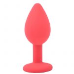 Small Red Jewelled Silicone Butt Plug - Image 2