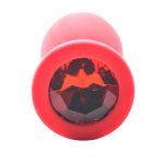 Large Red Jewelled Silicone Butt Plug - Image 3