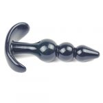 Small Black Beaded Anal Plug - Image 2
