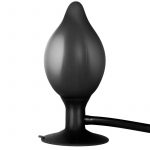 Black Booty Call Pumper Silicone Inflatable Small Anal Plug - Image 2