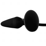 Black Booty Call Pumper Silicone Inflatable Small Anal Plug - Image 3