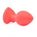 Small Heart Shaped Diamond Base Red Butt Plug - Image 2