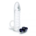 Size Up Clear Penis Vibrating 2 Inch Extender - Image 4