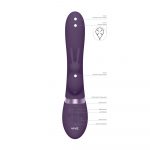 Vive Taka Triple Action Automatic Inflatable Vibrator Purple - Image 2