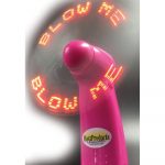 Blow Me Light Up Pocket Fan Pink - Image 2