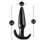 Small Tapered Black Anal Plug - Image 4