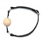 Leather Gag With Wooden Ball - Image 2